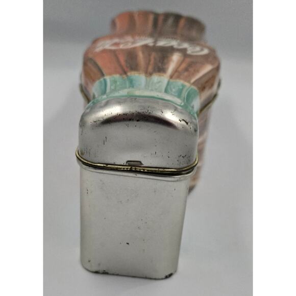 Vintage 1997 Coca-Cola Bottle Shaped Tin Canister with Hinges to Open - Picture 6 of 13